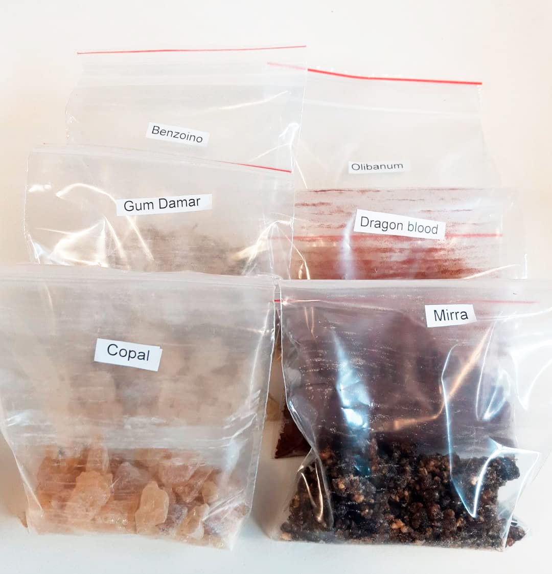 Resine Sacre — Kit Frankincense, Copal e Dragonsblood