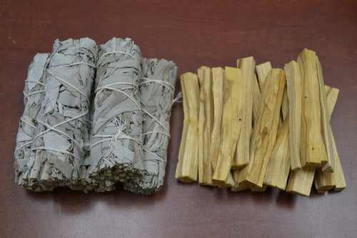 5 Pcs White Sage Bundles + 15 Palo Santo Sticks - Refills