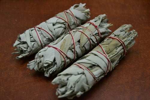 3 Pcs California White Sage Bundle Smudge Incense 4 1/2"